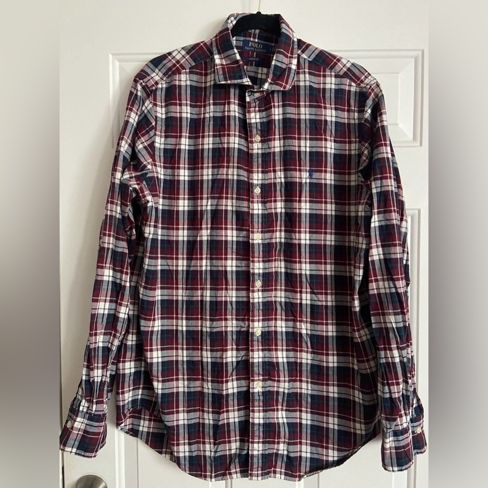 Polo by Ralph Lauren Men's Checkered Shirt - Red, Blue, and White